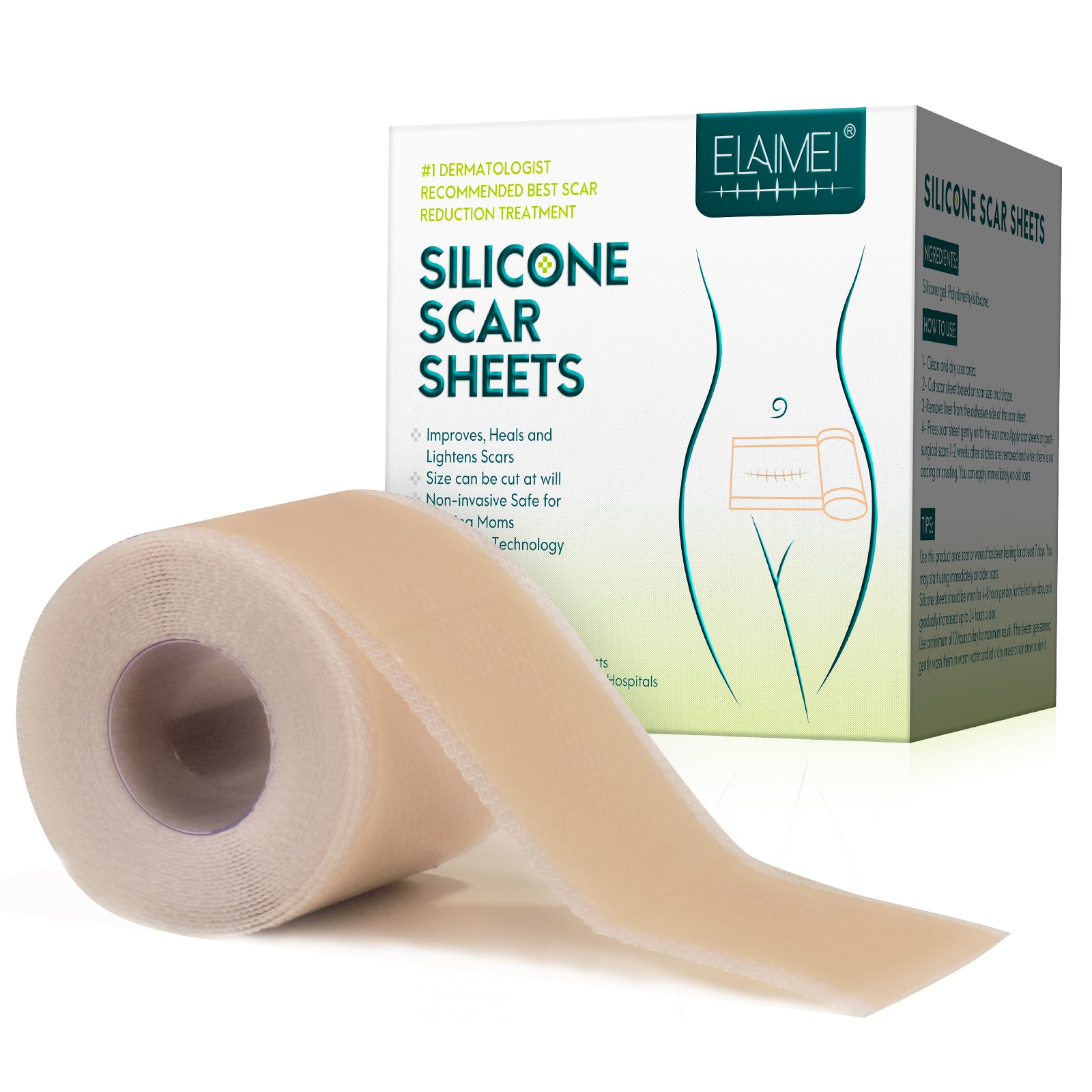 Cinta de silicona ELAMEI en rollo