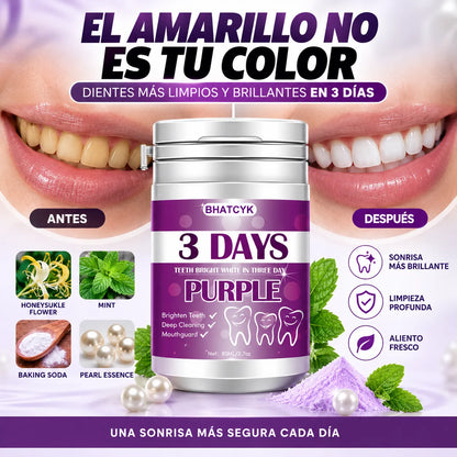 Polvo Limpiador Dental Morado 1ud Para P
