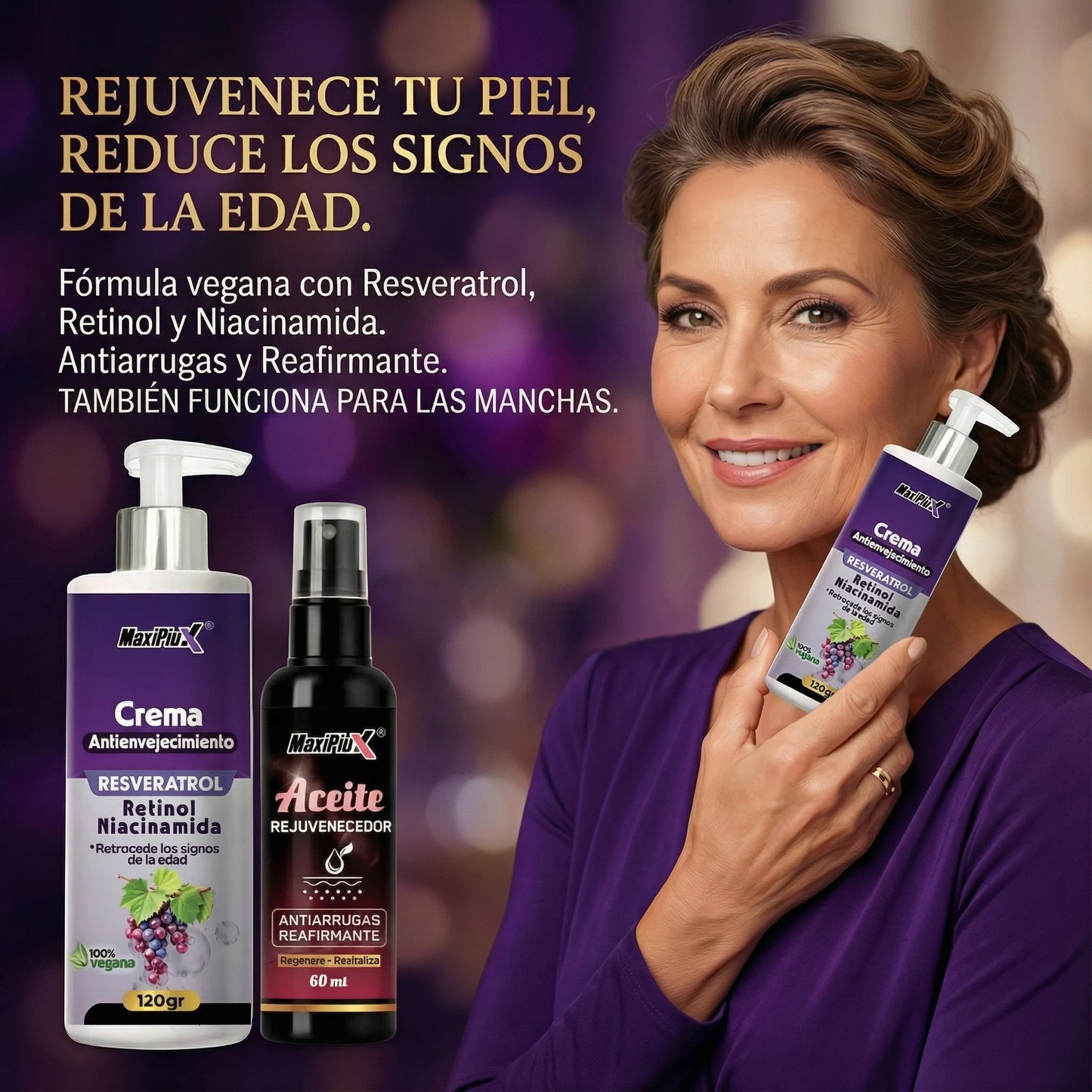 Maxiplux — Renueva, aclara y rejuvenece tu piel